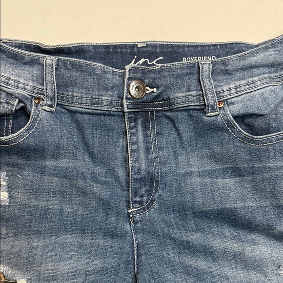 Inc Boyfriend Women's Blue Jeans Regular Fit Size 10 - Picture 6 of 12
